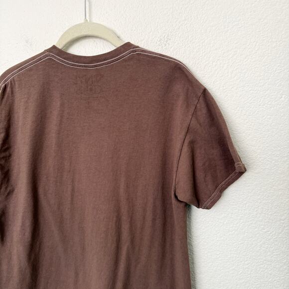 [Vinyl Icons] Brown ACDC Back in Black Studded Graphic Tee T-Shirt Size Medium M - Picture 8 of 10